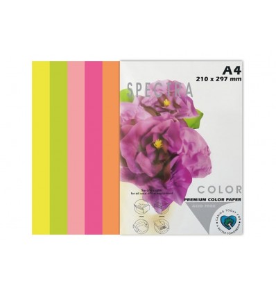 Кольоровий папір Spectra Color Rainbow Pack асорті А4 160г/м² 100арк (16.4023)