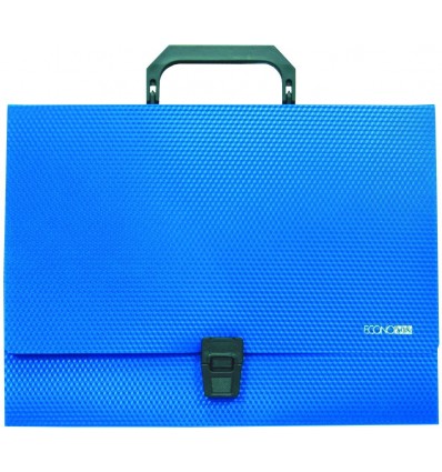 Портфель пластиковий A4 Economix на застібці, 1 відділення, синій