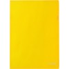 Папка-уголок А4 тонкая, прозрачная, желтая