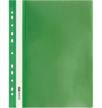 Папка-скоросшиватель глянцевые А4 с перфорацией зеленая