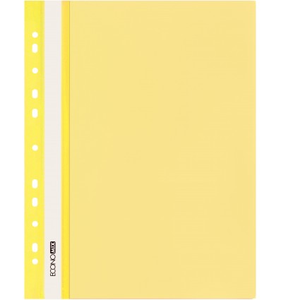 Папка-скоросшиватель глянцевые А4 с перфорацией желтая