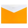 Папка-конверт А4 на кнопке с расширением, ПОЛОСА, желтая