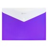 Папка-конверт А4 на кнопці з розширенням, СМУГА,фіолетова