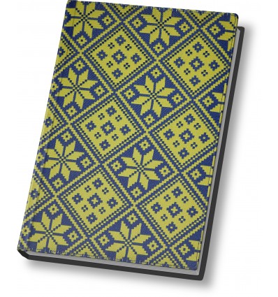 Щоденник недатований, А5,"Орнамент", білий блок, 2 кольори, жовтий з блакитним