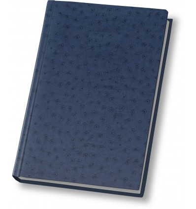 Щоденник недатований, А5, OSTRICH, синій, кремовий блок