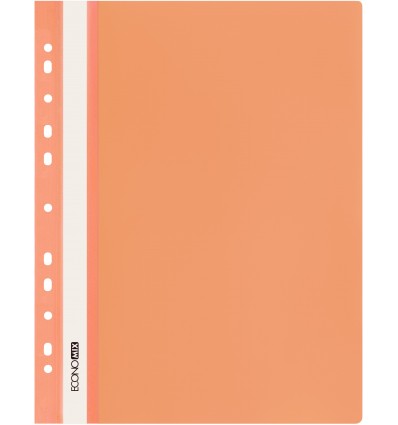 Папка-скоросшиватель с прозрачным верхом А4 с перфорацией, оранжевый