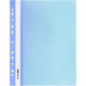 Папка-скоросшиватель с прозрачным верхом А4 с перфорацией, глянец, голубой