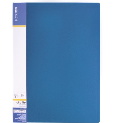 Папка с прижимом А4 пластиковая CLIP В Light, синяя
