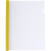 Папка А4 пластиковая с планкой-прижимом 65 л, желтая