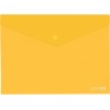 Папка-конверт А4 прозрачная на кнопке, желтая
