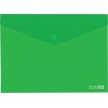 Папка-конверт А4 непрозрачная на кнопке, зеленая, диагональ