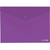 Папка-конверт В5 прозора на кнопці, фіолетова(Е31302-12)