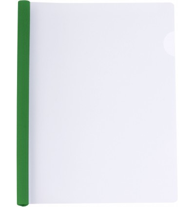 Папка А4 з планкою-затиском 6 мм (2-35 аркушів), зелена