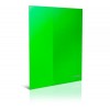 Папка А4 пластиковая с отделением для визиток, 180 мкм, полупрозрачная, зеленый