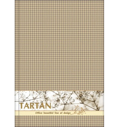 Блокнот "Тартан", А4, твердая обложка, 96 лист., полноцветная ламинированная обложка, клетка, синий