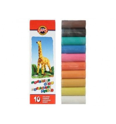 ПЛАСТИЛІН 10 кольорів 200 гр "Жираф" KOH-І-NOOR