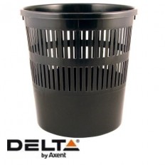 Корзина для мусора офисная пластиковая, 8л черная Delta by Axent