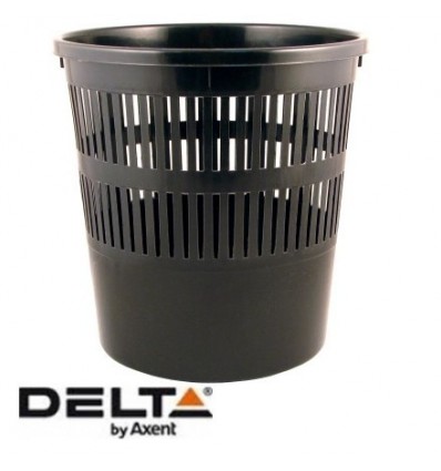 КОРЗИНА для мусора офисная пластиковая черная Delta by Axent
