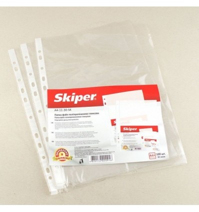Файловый А3 40мкр (100 шт в уп) вертикальные, глянец Skiper