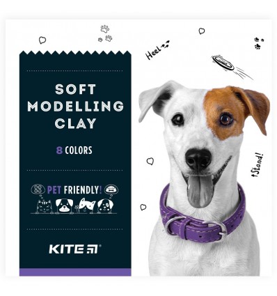 Пластилін восковий Kite Dogs, 8 кольорів, 160 г