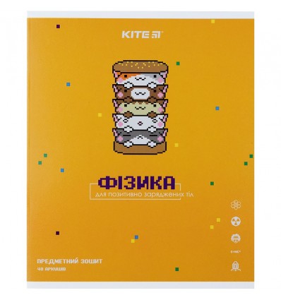 Тетрадь предметная Kite Pixel K21-240-15, 48 листов, клетка, физика