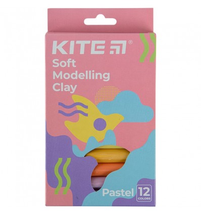 Пластилин восковой Kite Fantasy Pastel, 12 цветов, 200 г
