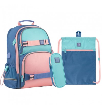 Набір рюкзак + пенал + сумка для взуття WK 702 світло-фіолетовий