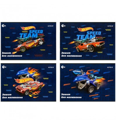 Зошит для малювання Kite Hot Wheels HW22-242, 24 аркуша