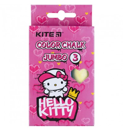Крейда кольорова Kite Jumbo Hello Kitty, 3 кольори