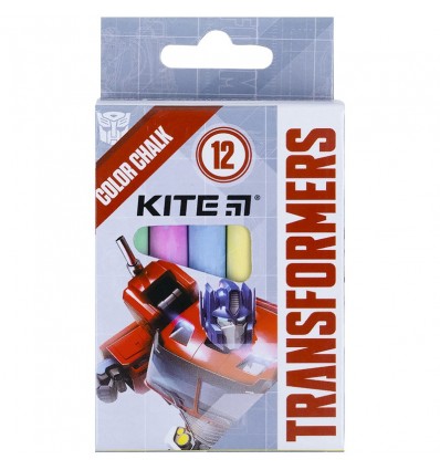 Мел цветной Kite Jumbo Transformers, 12 штук