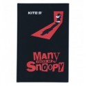 Книга записная Kite Snoopy, твердая обложка, А6, 80 листов, клетка