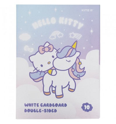 Картон белый Kite Hello Kitty А4, 10 листов, папка