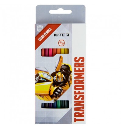 Карандаши цветные двухсторонние Kite Transformers, 12 шт.