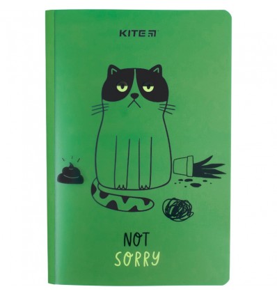 Блокнот Kite Sorry cat, А5+, 40 аркушів, клітинка