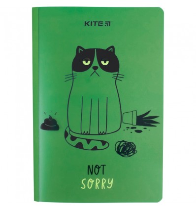 Блокнот Kite Sorry cat, А5+, 40 листов, клетка