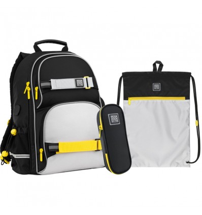 Набір рюкзак + пенал + сумка для взуття WK 702 чорно-сірий
