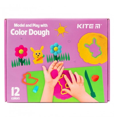 Набор лепи и развивайся Kite K21-325-01, 12 цветов + инструменты