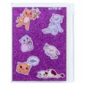 Блокнот Kite Purple cats, 80 аркушів, клітинка, силіконова обкладинка