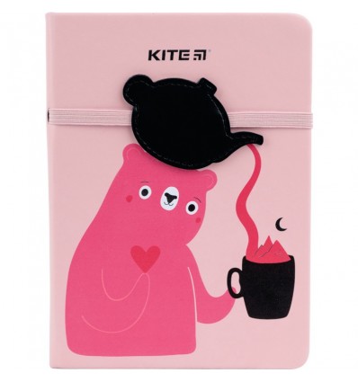 Блокнот Kite Pink Bear В6, 96 аркушів, клітинка