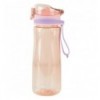 Бутылка для воды с трубочкой Kite, 600 мл, розовая