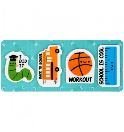 Закладки пластиковые Kite School K22-479-4, 4x20 шт