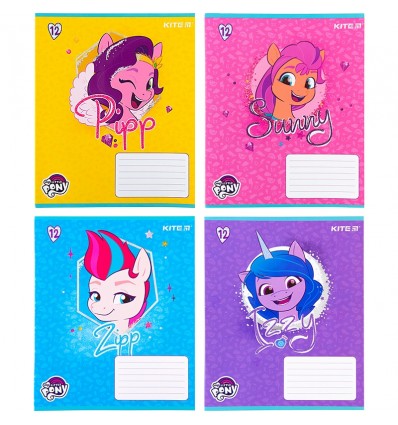 Тетрадь школьная Kite My Little Pony LP22-235, 12 листов, коса линия