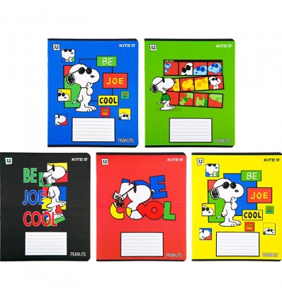 Тетрадь школьная Kite Snoopy SN22-234, 12 листов, линия
