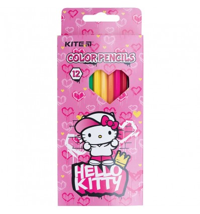 Карандаши цветные Kite Hello Kitty, 12 шт