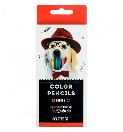 Олівці кольорові Kite Dogs, 12 кольорів