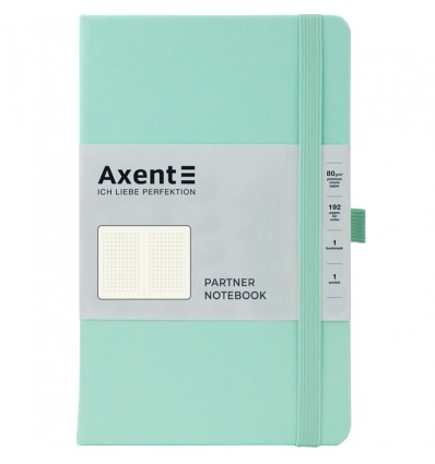 Книга записная Axent Partner 95x140 мм, 96 листов, клетка, мята