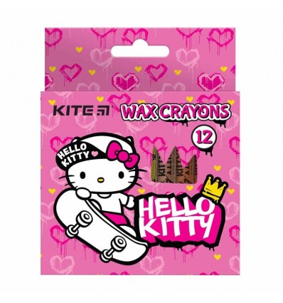 Крейда воскова Kite Hello Kitty, 12 кольорів