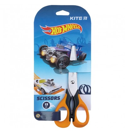 Ножницы детские с резиновыми вставками Kite Hot Wheels, 13 см