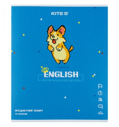 Зошит предметний Kite Pixel K21-240-10, 48 аркушів, лінія, англійська мова