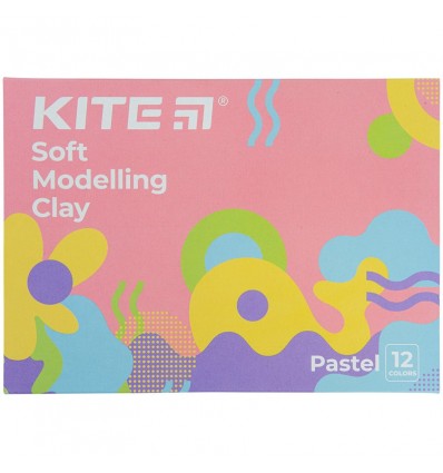 Пластилин восковой Kite Fantasy Pastel, 12 цветов, 240 г